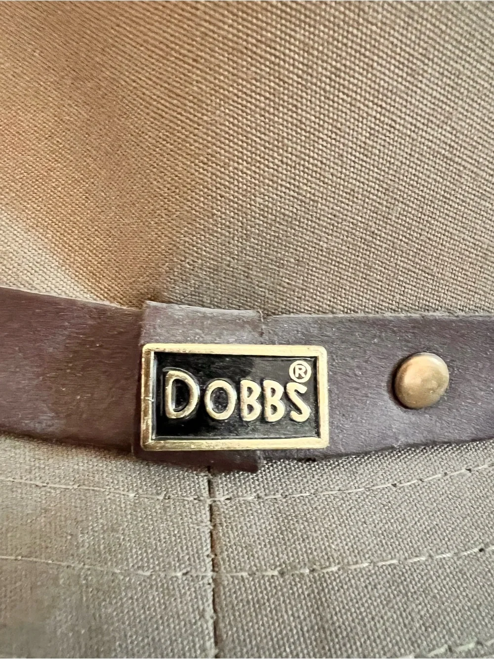 Vintage Dobbs Gable Khaki Safari Fedora Hat…medium